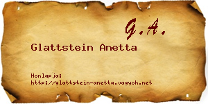 Glattstein Anetta névjegykártya